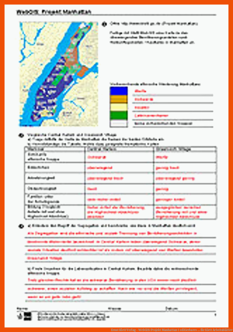 Ernst Klett Verlag - WebGIS: Projekt Manhattan 1 editierbares ... für klett arbeitsblätter