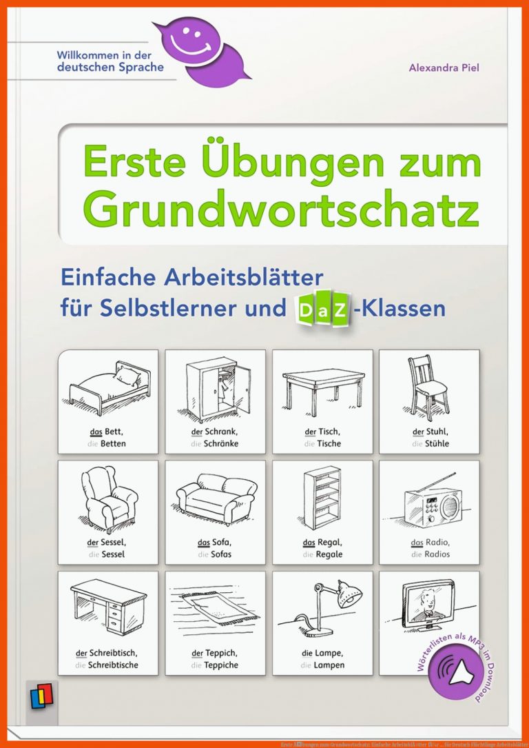 Erste Ãbungen zum Grundwortschatz: Einfache ArbeitsblÃ¤tter fÃ¼r ... für deutsch flüchtlinge arbeitsblätter