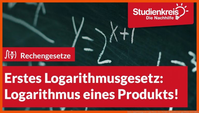 Erstes Logarithmusgesetz: Logarithmus eines Produkts für einführung logarithmus arbeitsblatt
