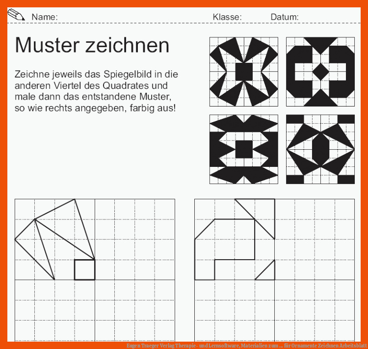 Eugen Traeger Verlag Therapie- und Lernsoftware, Materialien zum ... für ornamente zeichnen arbeitsblatt