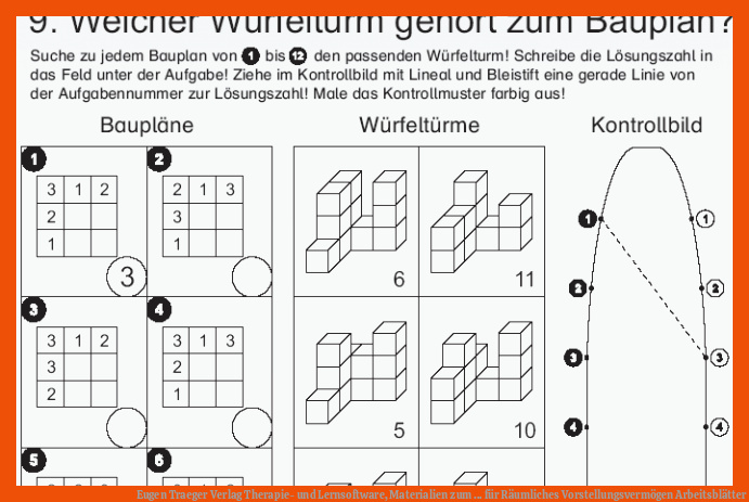 Eugen Traeger Verlag Therapie- und Lernsoftware, Materialien zum ... für räumliches vorstellungsvermögen arbeitsblätter