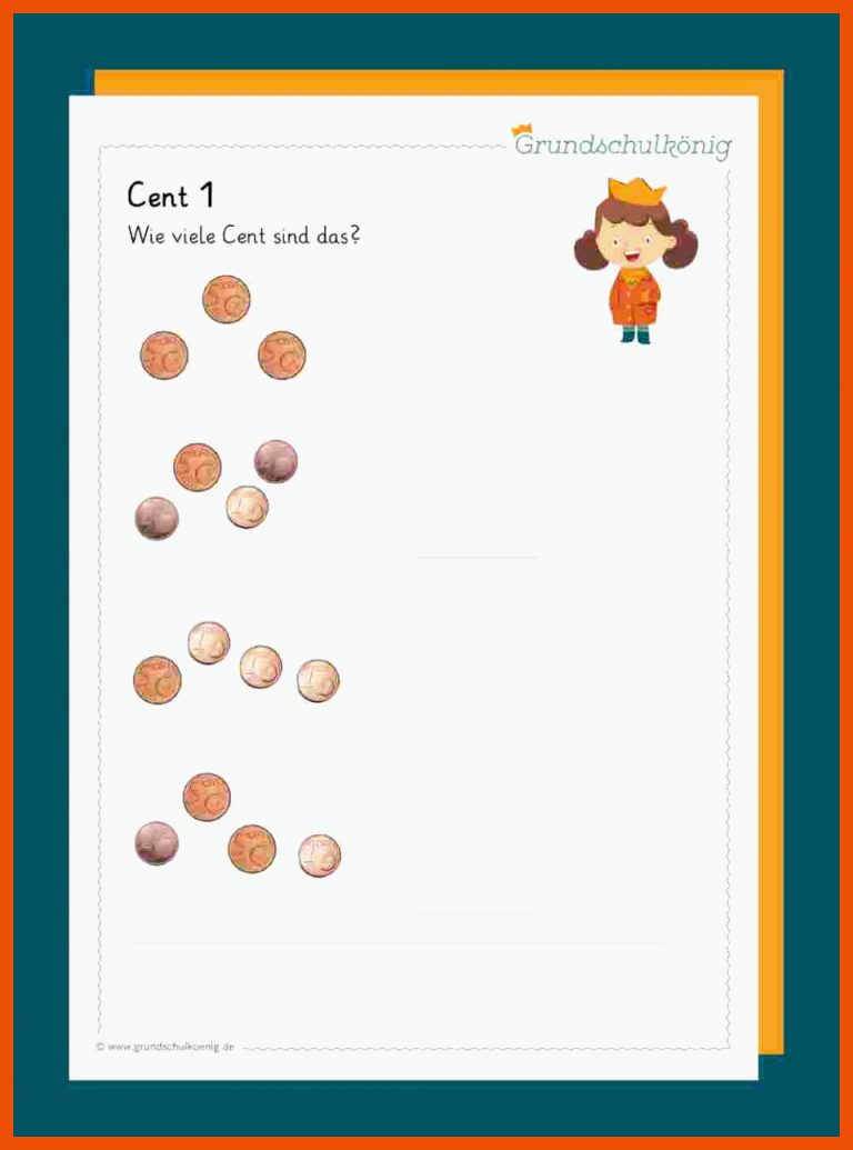 Euro und Cent für rechnen mit geld 1 klasse arbeitsblätter