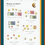 Euro Und Cent Fuer Rechnen Mit Geld 2. Klasse Arbeitsblätter Kostenlos