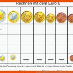 EurobetrÃ¤ge In MÃ¼nzen Aufteilen Fuer Rechnen Mit Geld 2 Klasse Arbeitsblätter