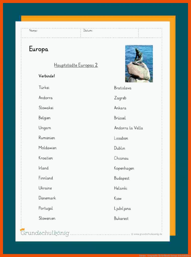 Europa - Geographie für erdkunde europa arbeitsblätter