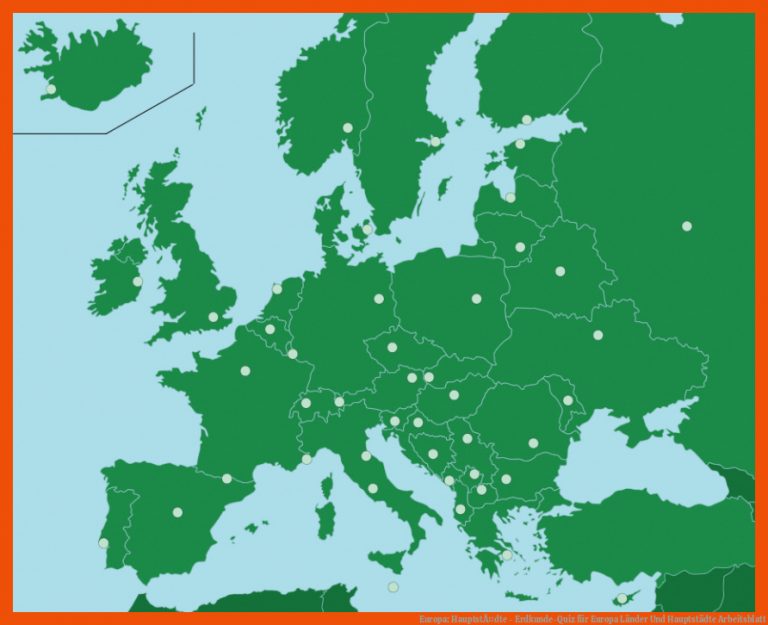 Europa: HauptstÃ¤dte - Erdkunde-Quiz für europa länder und hauptstädte arbeitsblatt