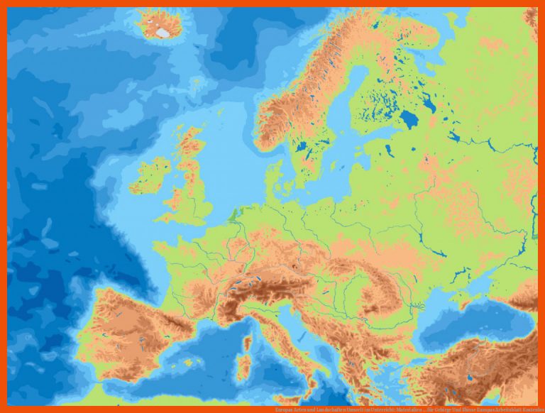 Europas Arten und Landschaften | Umwelt im Unterricht: Materialien ... für gebirge und flüsse europas arbeitsblatt kostenlos