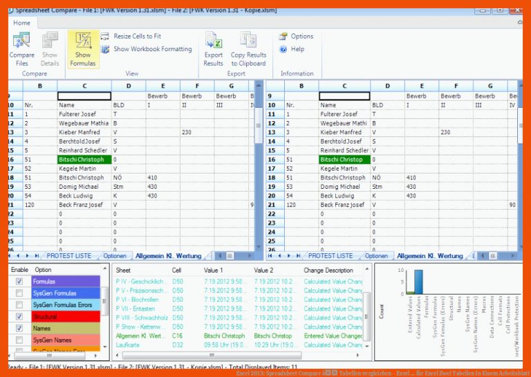 Excel 2013: Spreadsheet Compare â Tabellen vergleichen - Excel ... für excel zwei tabellen in einem arbeitsblatt