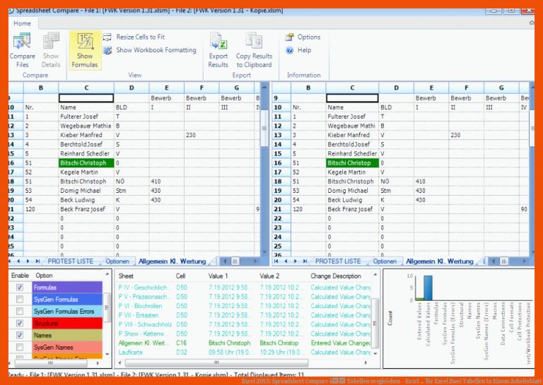 Excel 2013: Spreadsheet Compare â Tabellen Vergleichen - Excel ... Fuer Excel Zwei Tabellen In Einem Arbeitsblatt