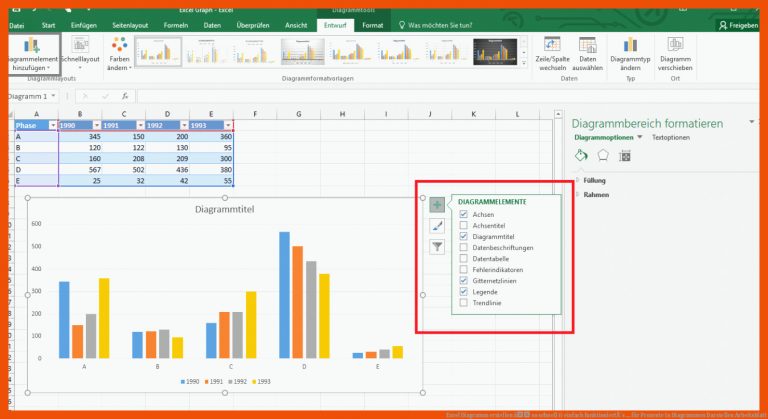 Excel Diagramm Erstellen â so Schnell & Einfach FunktioniertÂ´s ... Fuer Prozente In Diagrammen Darstellen Arbeitsblatt