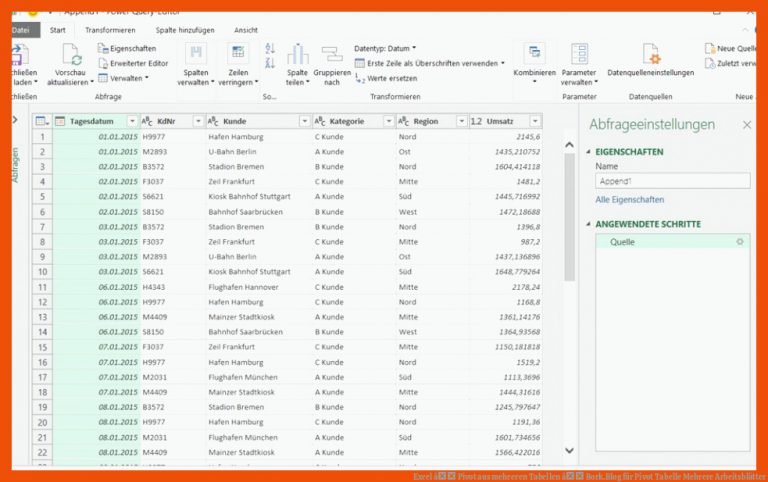 Excel â Pivot Aus Mehreren Tabellen â Bork.blog Fuer Pivot Tabelle Mehrere Arbeitsblätter