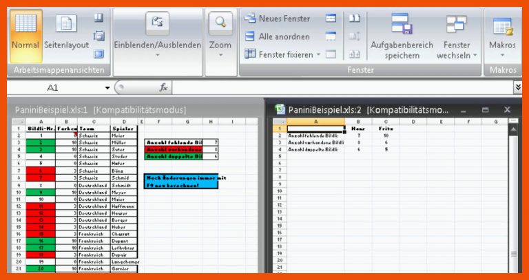 Excel: Mehrere Tabellen nebeneinander - pctipp.ch für excel zwei tabellen in einem arbeitsblatt