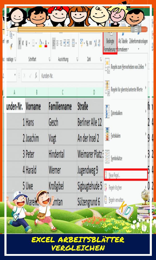 Excel Arbeitsblätter Vergleichen