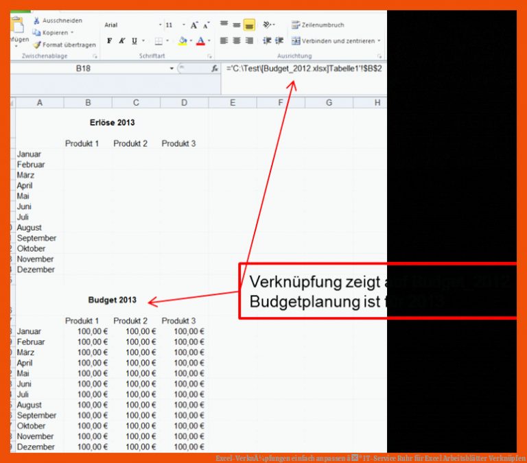 Excel-VerknÃ¼pfungen einfach anpassen âº IT-Service Ruhr für excel arbeitsblätter verknüpfen