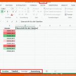 Excel: Zellen Auf Mehreren Tabellen-blÃ¤ttern Gleichzeitig ... Fuer Excel Zwei Tabellen In Einem Arbeitsblatt