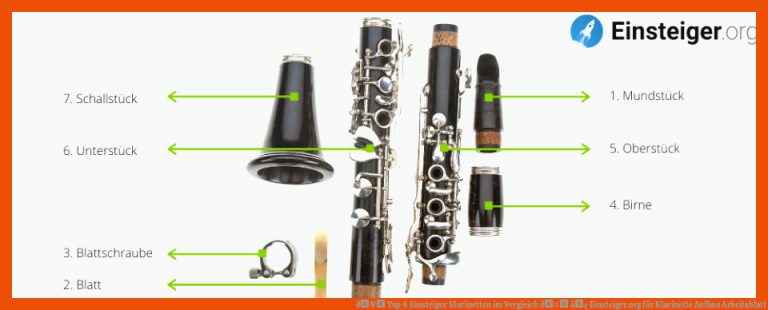 ð¥ Top 4 Einsteiger Klarinetten im Vergleich ð¤ â¢ Einsteiger.org für klarinette aufbau arbeitsblatt