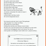 Fabel: Der LÃ¶we Und Die Maus Fuer Der Löwe Und Die Maus Arbeitsblatt