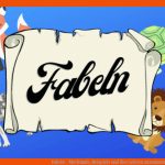 Fabeln - Merkmale, Beispiele Und Ihre Lehren Zusammengefasst Fuer Fabeltiere Eigenschaften Arbeitsblatt