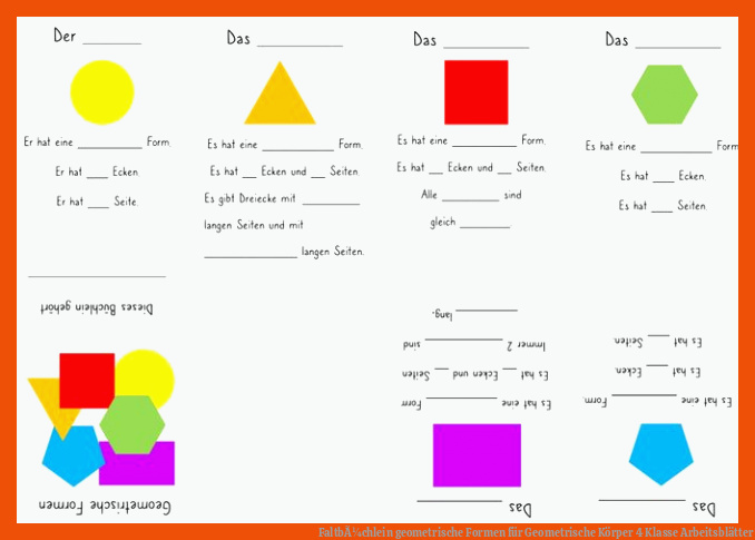 FaltbÃ¼chlein geometrische Formen für geometrische körper 4 klasse arbeitsblätter