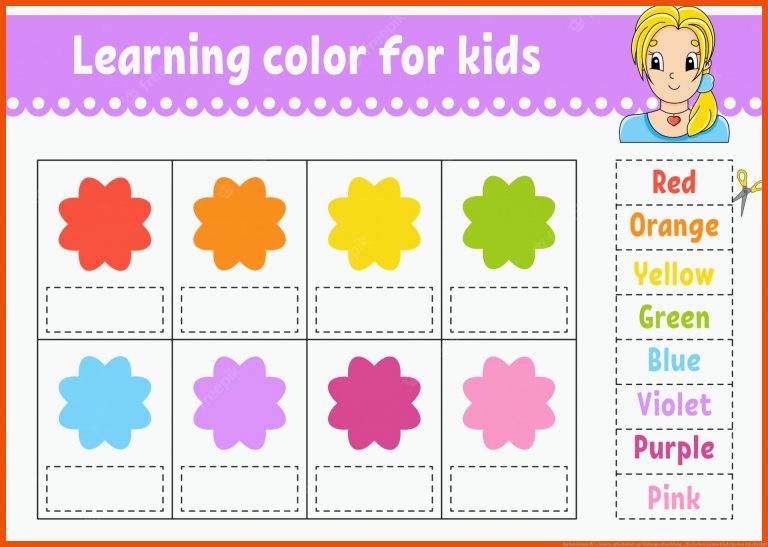 Farben lernen fÃ¼r kinder. arbeitsblatt zur bildungsentwicklung ... für farben lernen kindergarten arbeitsblatt