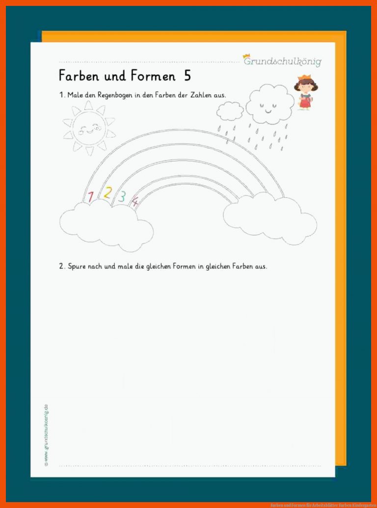 Farben und Formen für arbeitsblätter farben kindergarten