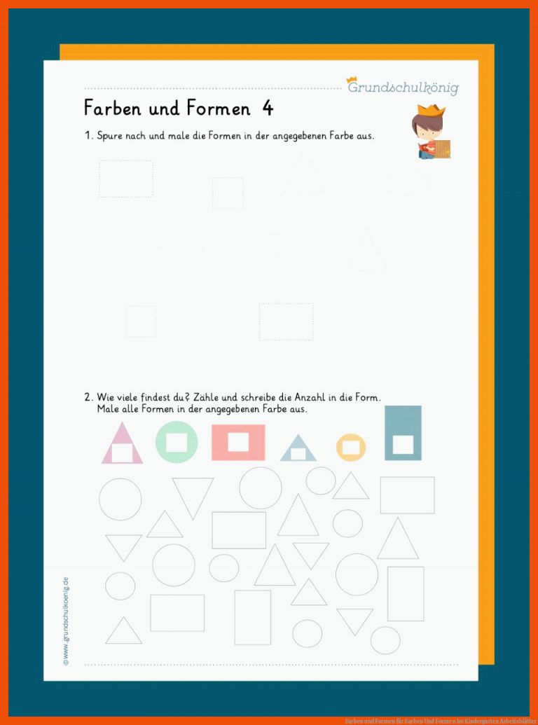 Farben und Formen für farben und formen im kindergarten arbeitsblätter