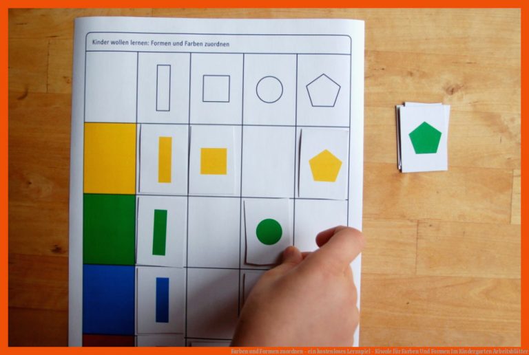 Farben und Formen zuordnen - ein kostenloses Lernspiel - Kiwole für farben und formen im kindergarten arbeitsblätter