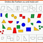 Farben Zuordnen Und Anmalen (1) Kindergarten formen, formen ... Fuer Farben Lernen Kindergarten Arbeitsblatt