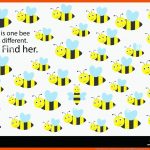 Finden Biene, Die Verschiedene, FrÃ¼hling SpaÃ Bildung Puzzle Spiel ... Fuer Entwicklung Biene Arbeitsblatt