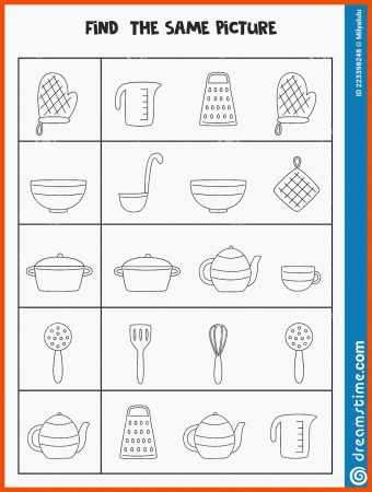 11 Küchengeräte Arbeitsblatt