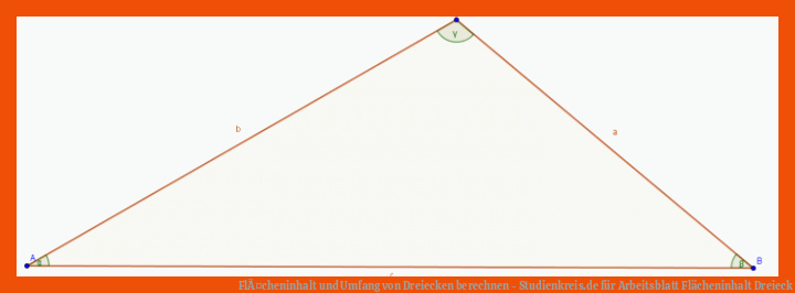 FlÃ¤cheninhalt und Umfang von Dreiecken berechnen - Studienkreis.de für arbeitsblatt flächeninhalt dreieck