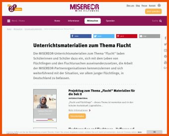 Arbeitsblätter Flüchtlinge