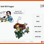 Foliensatz Zu Den Unterrichtsmaterialien UnfallverhÃ¼tung Und ... Fuer W-fragen Notruf Arbeitsblatt