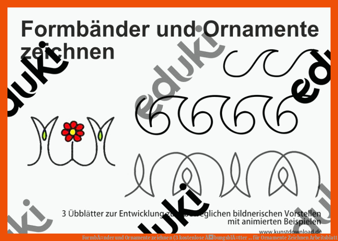 FormbÃ¤nder und Ornamente zeichnen (3 kostenlose ÃbungsblÃ¤tter ... für ornamente zeichnen arbeitsblatt