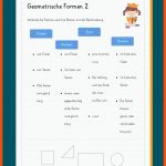Formen Und KÃ¶rper Fuer Arbeitsblätter Geometrische Körper