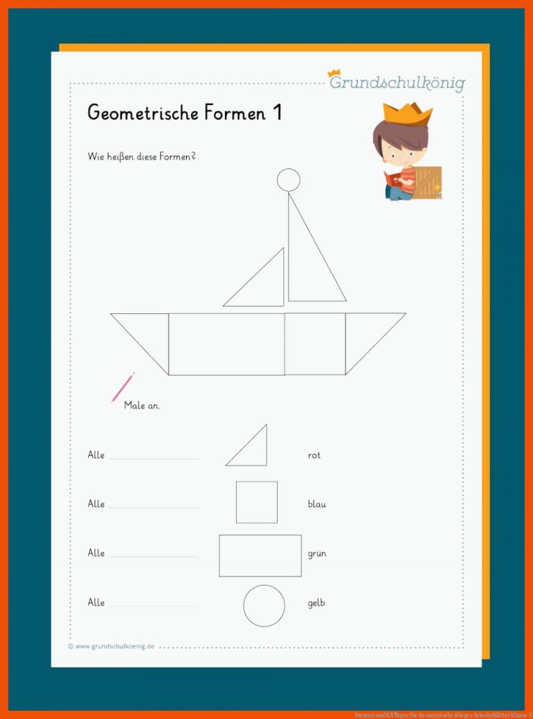 Formen und KÃ¶rper für geometrische körper arbeitsblätter klasse 5