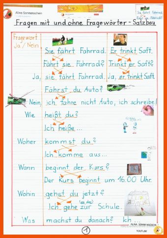 Satzbau übungen Deutsch Arbeitsblätter