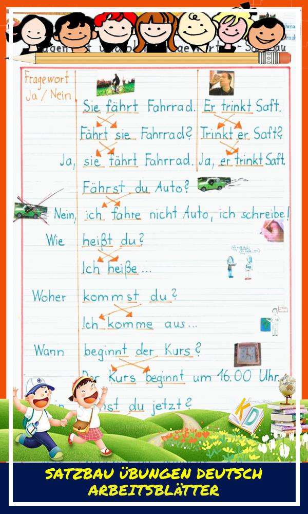 Satzbau bungen Deutsch Arbeitsbl tter Deutsch Arbeitsbl tter Satzbau bungen Deutsch Arbeitsbl tter Deutsch Arbeitsbl tter