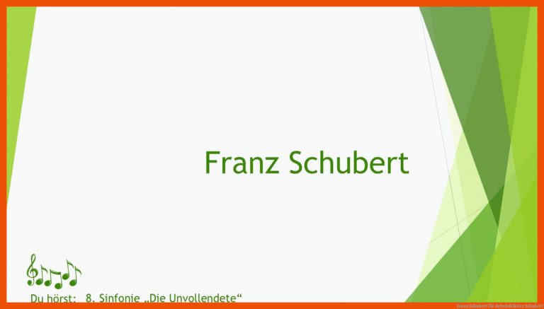 Franz Schubert für arbeitsblätter schubert