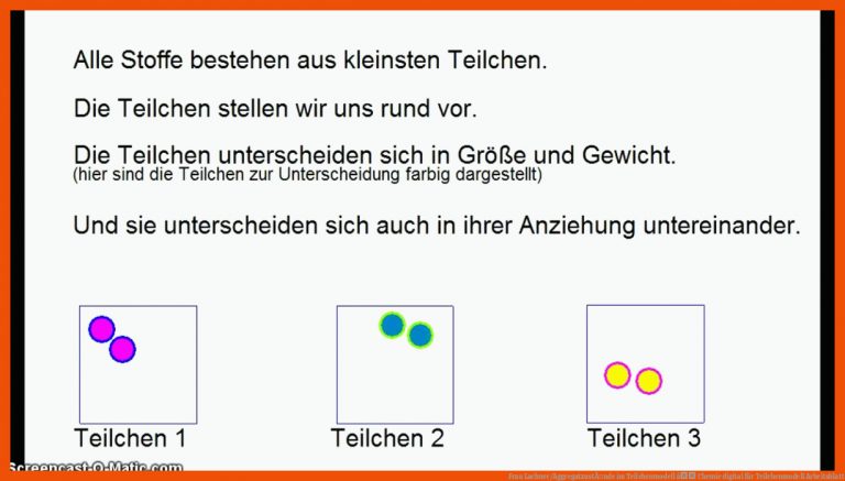 Frau Lachner/aggregatzustÃ¤nde Im Teilchenmodell â Chemie Digital Fuer Teilchenmodell Arbeitsblatt