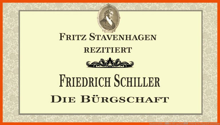 Friedrich Schiller âDie BÃ¼rgschaftâ (1798) für die bürgschaft arbeitsblatt