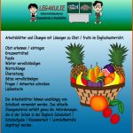 Fruit / Obst Englischunterricht, Klassenarbeiten, Schularbeit Fuer Haltungsschäden Arbeitsblatt