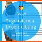 Gegenstandsbeschreibung FÃ¼r Den Deutschunterricht - Learn German ... Fuer Gegenstandsbeschreibung Arbeitsblatt