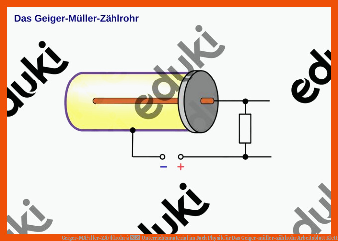 Geiger-MÃ¼ller-ZÃ¤hlrohr â Unterrichtsmaterial im Fach Physik für das geiger-müller-zählrohr arbeitsblatt klett