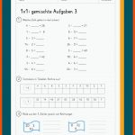 Gemischte Aufgaben Zum 1x1 Fuer Arbeitsblatt Matheaufgaben Klasse 6