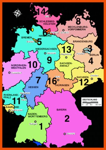 10 topographie Deutschland Arbeitsblatt