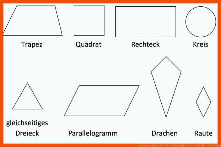 Geometrie Aufgaben FÃ¼r Die Grundschule Fuer Geometrische Körper Arbeitsblatt