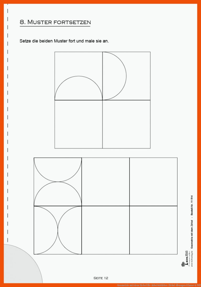 Geometrie mit dem Zirkel für arbeitsblätter zirkel übungen klasse 4 pdf