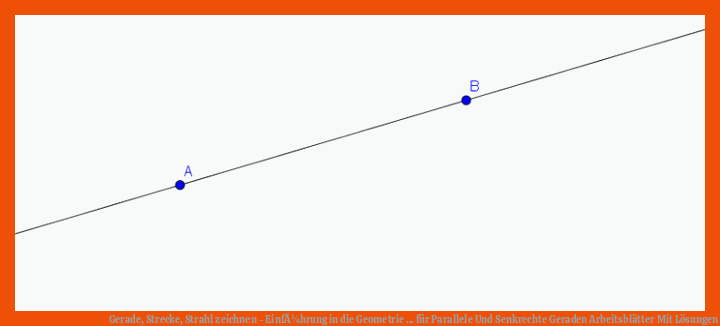 Gerade, Strecke, Strahl zeichnen - EinfÃ¼hrung in die Geometrie ... für parallele und senkrechte geraden arbeitsblätter mit lösungen