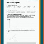 Geschwindigkeit Fuer Kräfte Und Bewegungen Arbeitsblatt